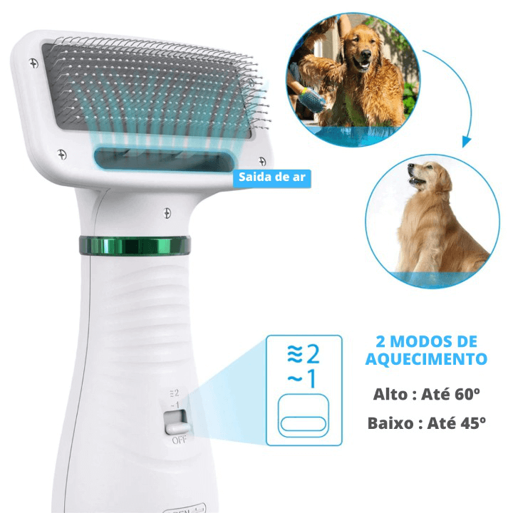 Secador e Escova para Pets Confort® - Online USA Shops