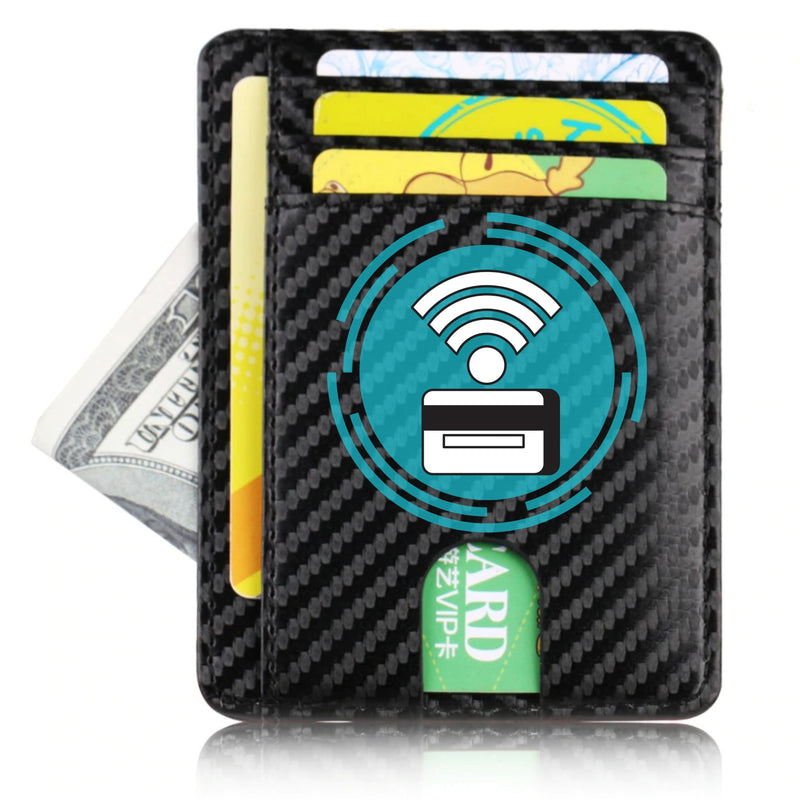 Carteira Minimalista Slim com Proteção RFID - Carbon Wallet® - Fibra de Carbono® - Online USA Shops