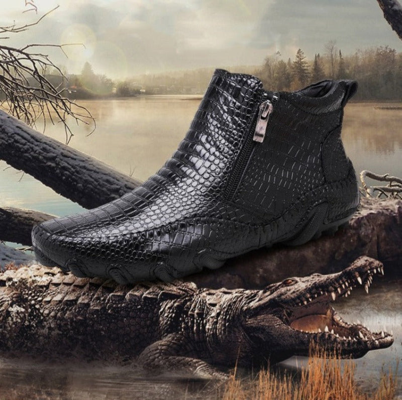 Bota Crocodile Couro